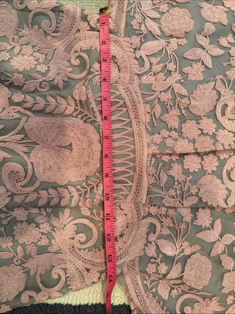 Beautiful embroidered Pink Floral Dress (Anthropologie) by Pankaj & Nidhi. - Picture 8 of 10